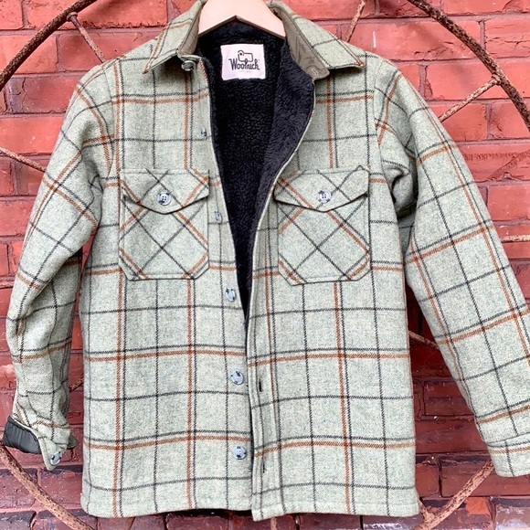 Woolrich Jackets & Blazers - WOOLRICH Vintage Wool Sherpa Fleece Lined Button Down Shirt Jacket Shacket